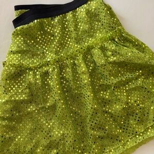 Lime green sparkle skirt